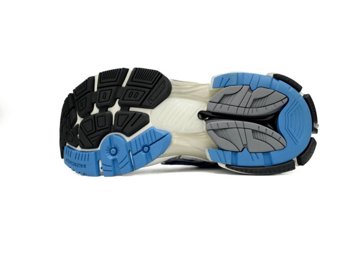 Blue and White Balenciaga Runners