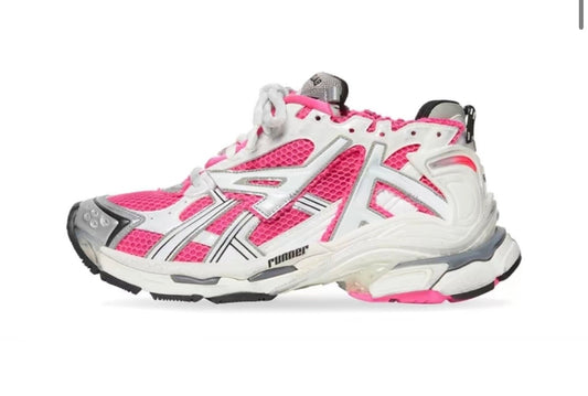 Pink and White Balenciaga Runners