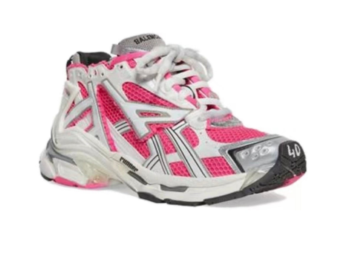 Pink and White Balenciaga Runners